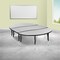 Flash Furniture Oval 60 W, 86 L, 25.25 H, Chrome, Laminate, Particleboard, Steel, Grey XU-GRP-A3060CON-60-GY-T-P-GG - alternate 1